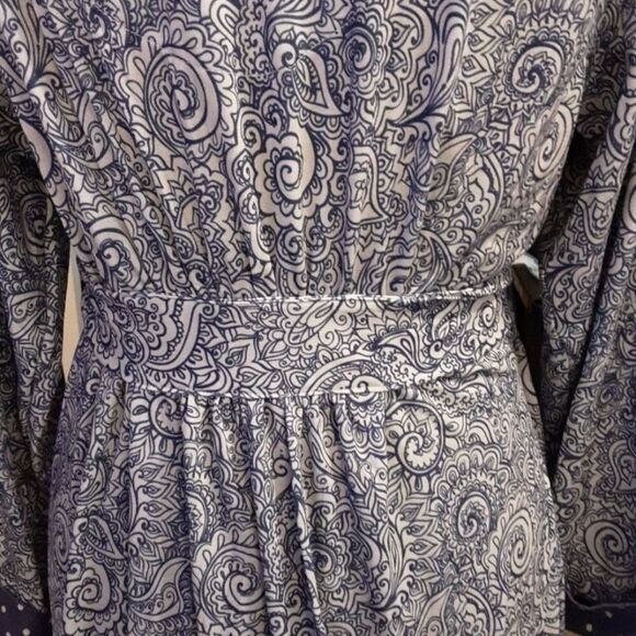 SAG HARBOR‎ Chemise and Robe Set Paisley and Polka Dot sz L - Picture 10 of 12